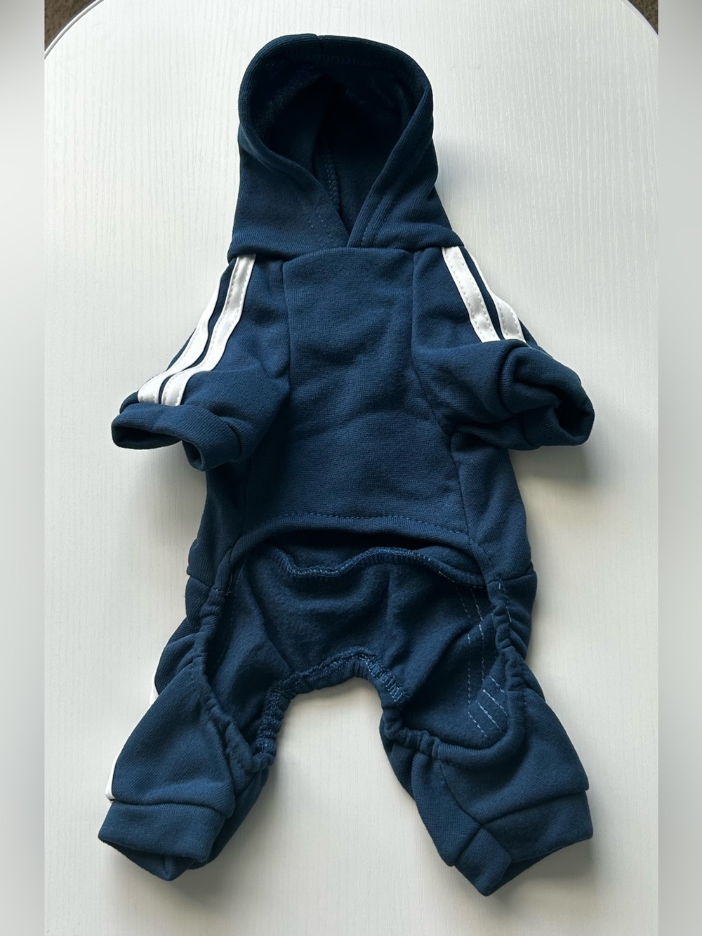 Navy Blue Pet Hoodie Tracksuit Size Small Sporty Dog Jumpsuit NWOT